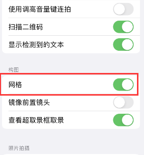 鄯善苹果手机维修网点分享iPhone如何开启九宫格构图功能