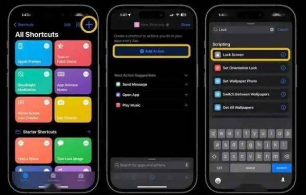 鄯善苹果14锁屏维修店分享iPhone14升级iOS16.4后如何创建锁屏快捷方式 